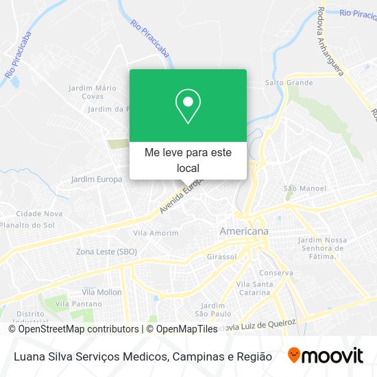 Luana Silva Serviços Medicos mapa