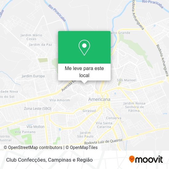 Club Confecções mapa