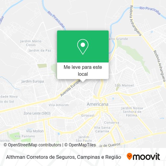 Althman Corretora de Seguros mapa