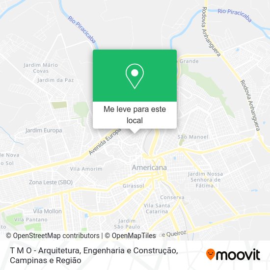 T M O - Arquitetura, Engenharia e Construção mapa