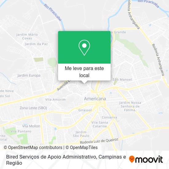 Bired Serviços de Apoio Administrativo mapa