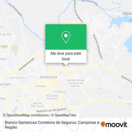 Bianco Santarosa Corretora de Seguros mapa