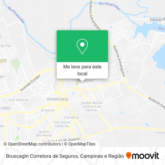 Bruscagin Corretora de Seguros mapa
