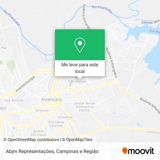 Abjm Representações mapa