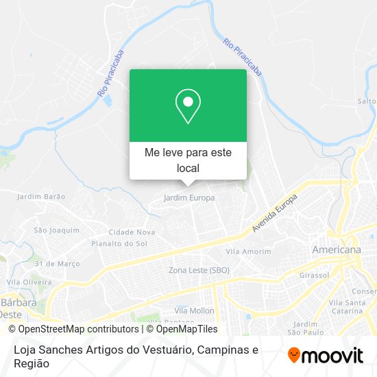 Loja Sanches Artigos do Vestuário mapa