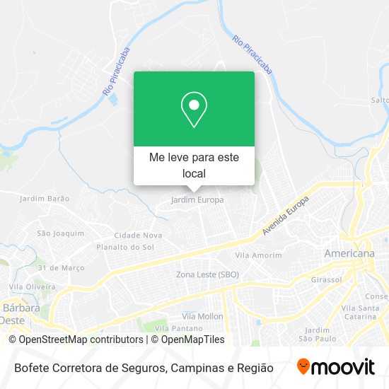 Bofete Corretora de Seguros mapa