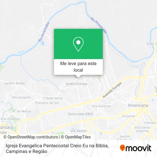 Igreja Evangelica Pentecostal Creio Eu na Bíblia mapa