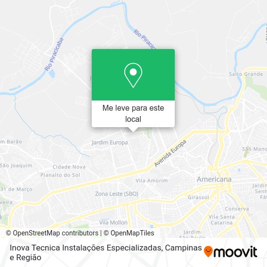 Inova Tecnica Instalações Especializadas mapa