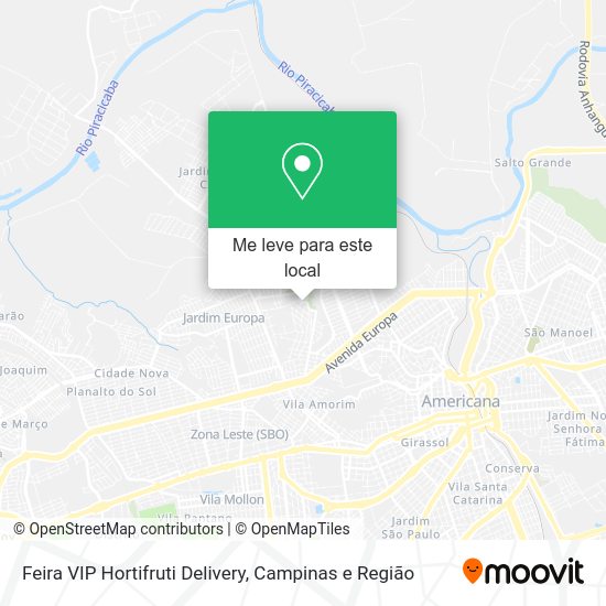 Feira VIP Hortifruti Delivery mapa