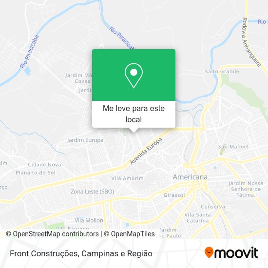 Front Construções mapa