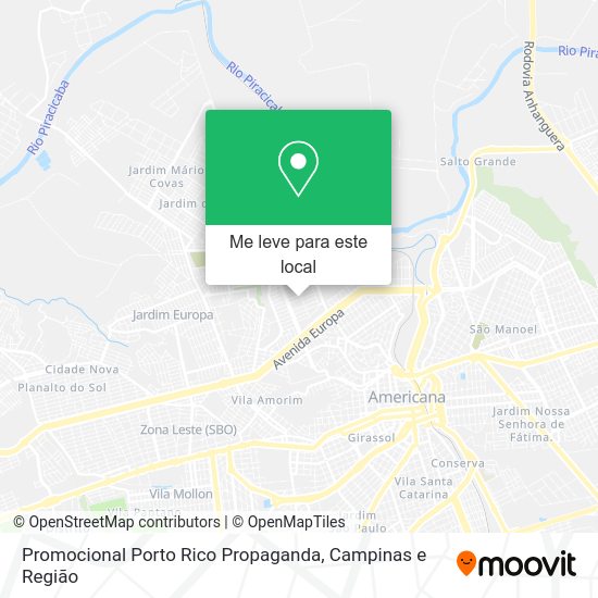 Promocional Porto Rico Propaganda mapa