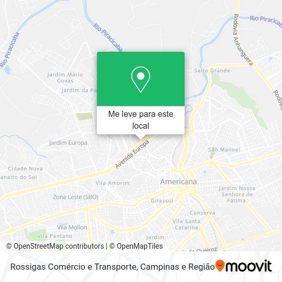 Rossigas Comércio e Transporte mapa