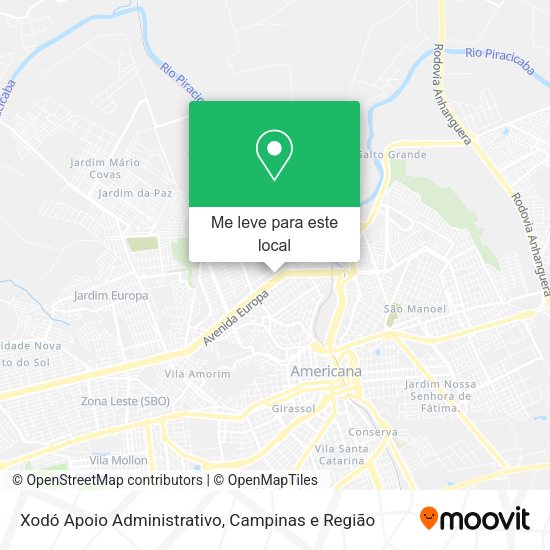 Xodó Apoio Administrativo mapa