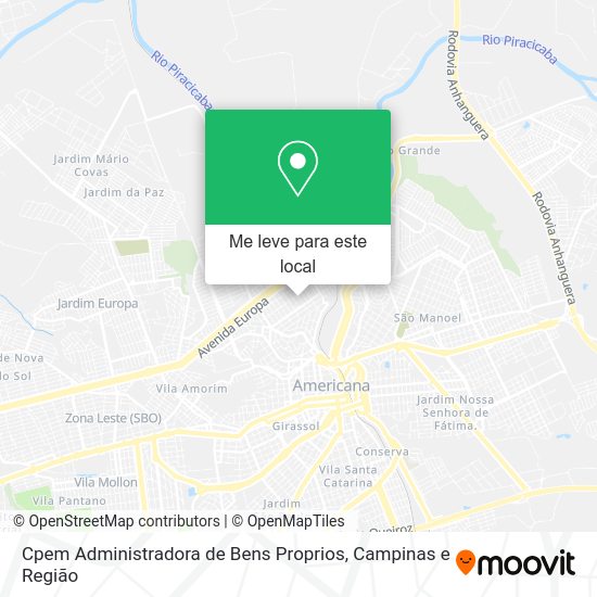 Cpem Administradora de Bens Proprios mapa