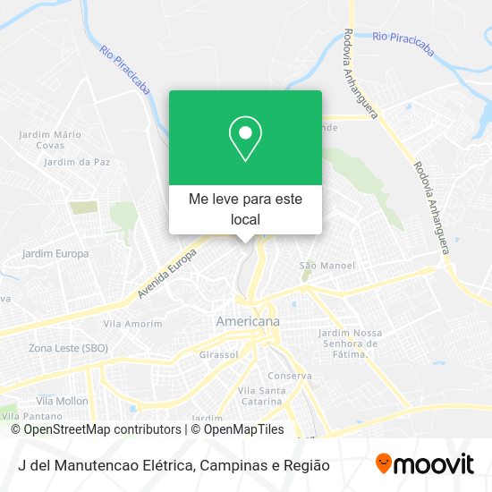 J del Manutencao Elétrica mapa