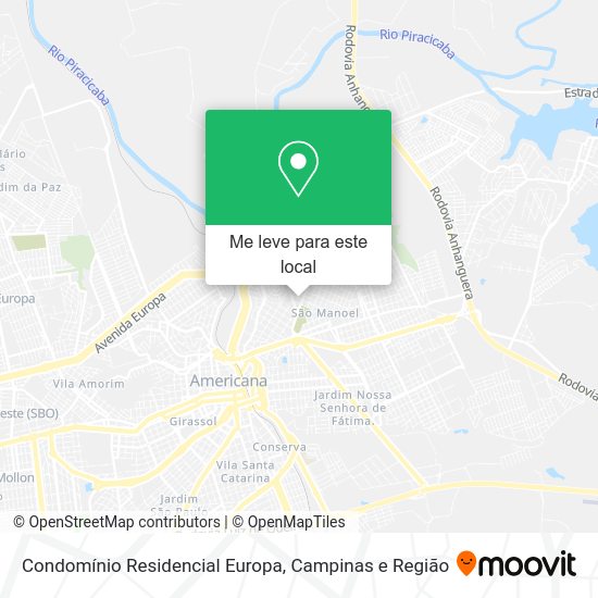 Condomínio Residencial Europa mapa