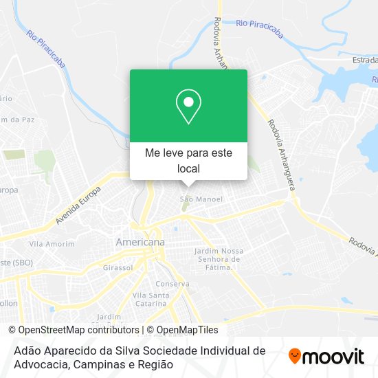Adão Aparecido da Silva Sociedade Individual de Advocacia mapa