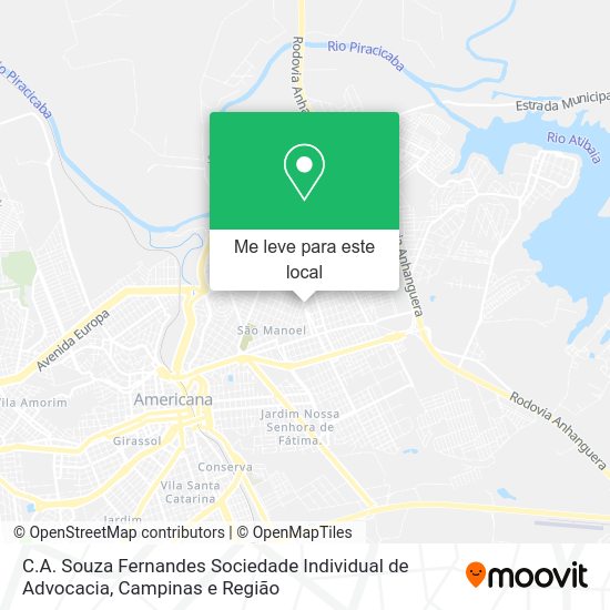 C.A. Souza Fernandes Sociedade Individual de Advocacia mapa
