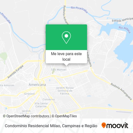 Condomínio Residencial Milao mapa