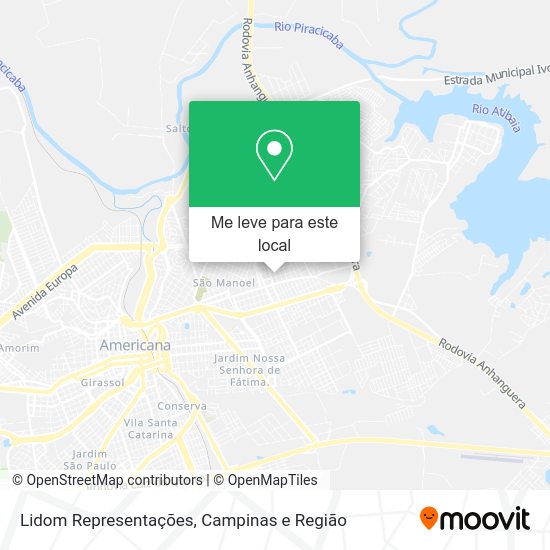 Lidom Representações mapa