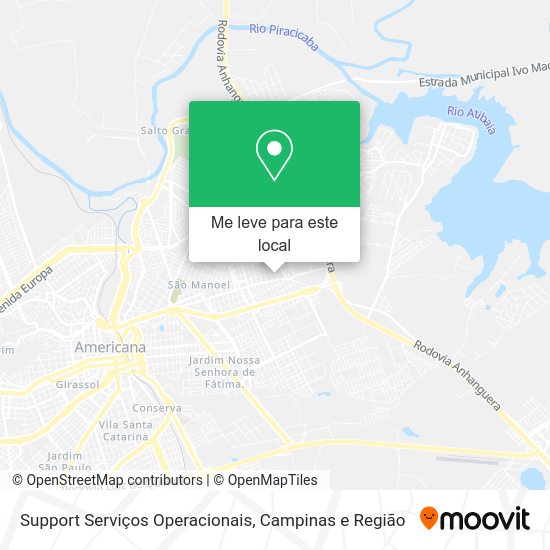 Support Serviços Operacionais mapa