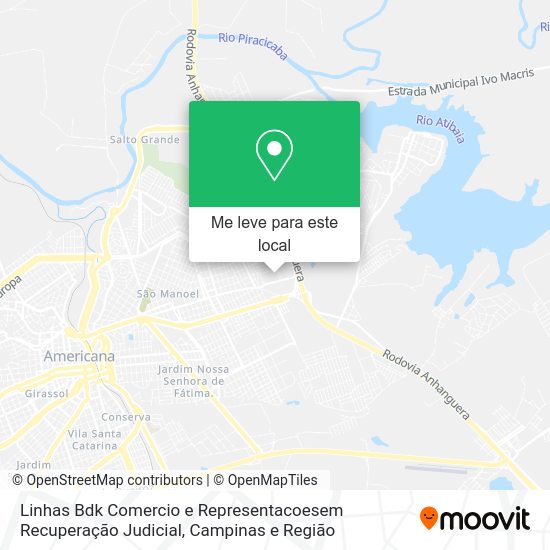 Linhas Bdk Comercio e Representacoesem Recuperação Judicial mapa