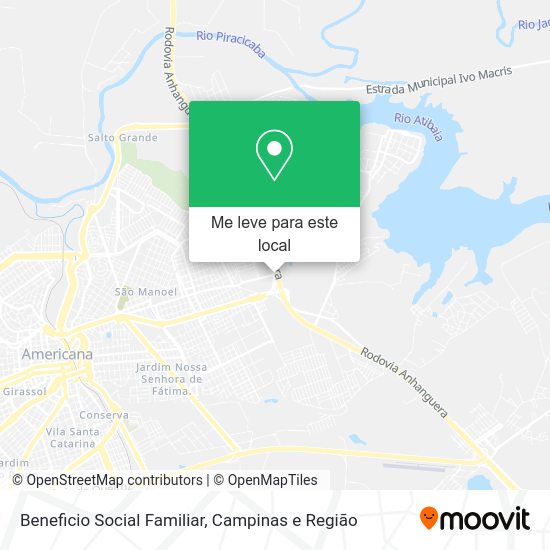 Beneficio Social Familiar mapa