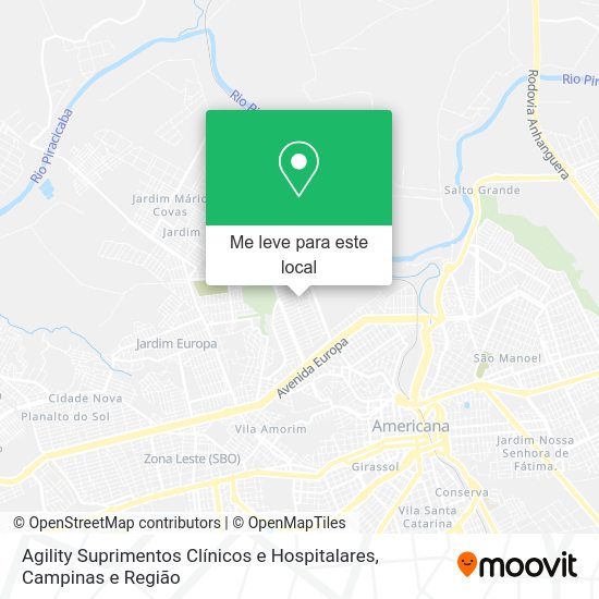 Agility Suprimentos Clínicos e Hospitalares mapa