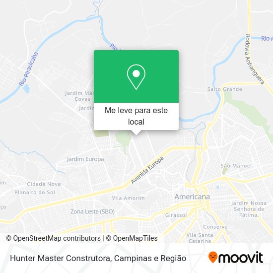Hunter Master Construtora mapa