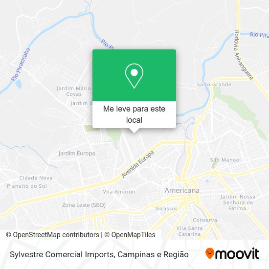 Sylvestre Comercial Imports mapa