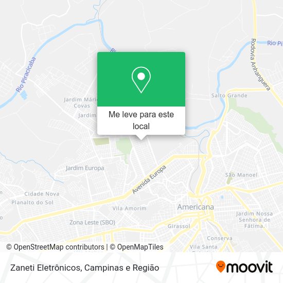 Zaneti Eletrônicos mapa