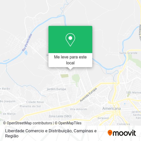 Liberdade Comercio e Distribuição mapa