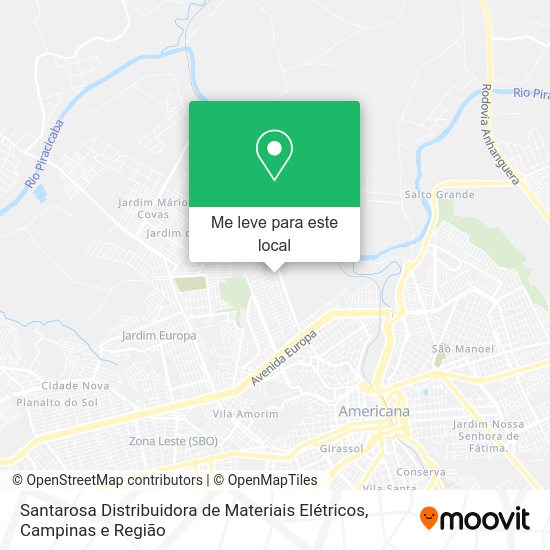 Santarosa Distribuidora de Materiais Elétricos mapa