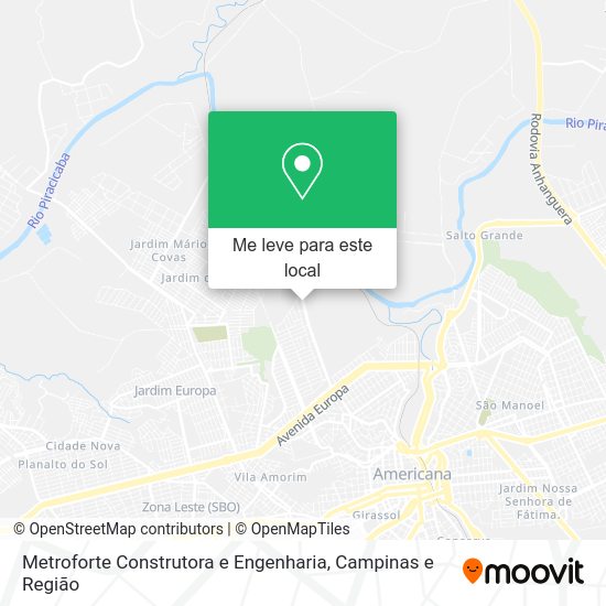 Metroforte Construtora e Engenharia mapa