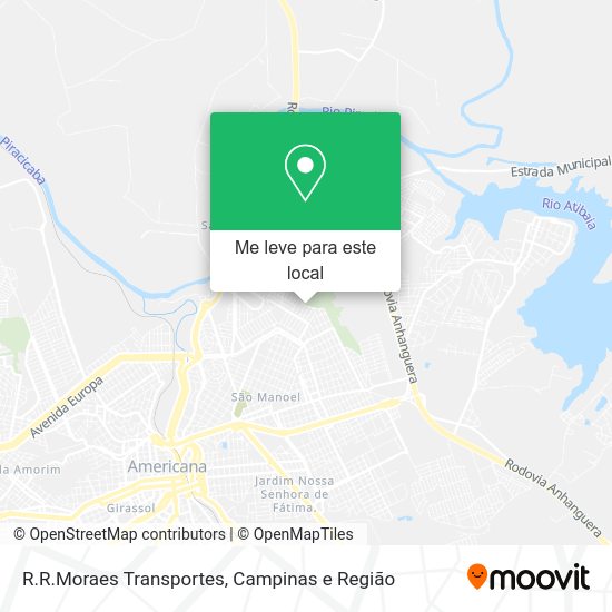 R.R.Moraes Transportes mapa