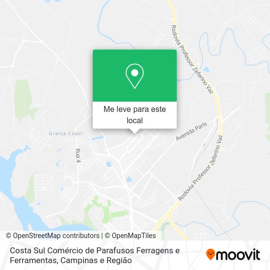 Costa Sul Comércio de Parafusos Ferragens e Ferramentas mapa
