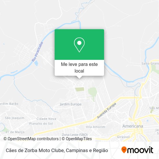 Cães de Zorba Moto Clube mapa