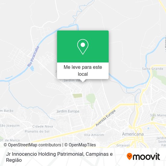 Jr Innocencio Holding Patrimonial mapa