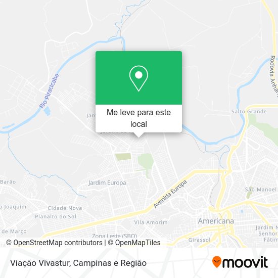 Viação Vivastur mapa