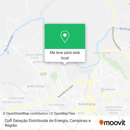 Cpfl Geração Distribuida de Energia mapa