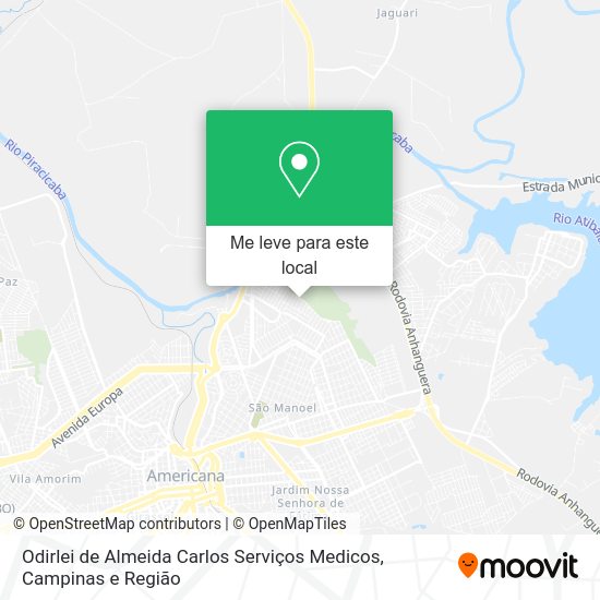 Odirlei de Almeida Carlos Serviços Medicos mapa
