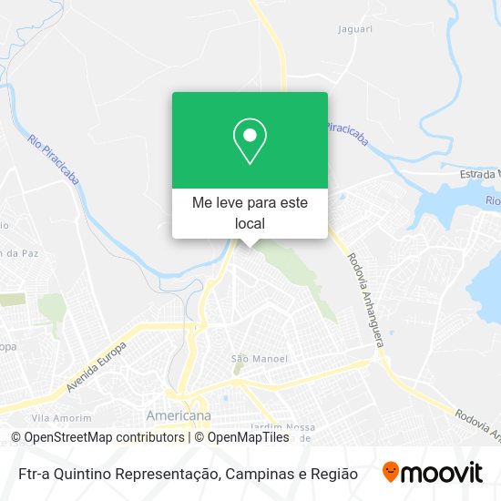 Ftr-a Quintino Representação mapa