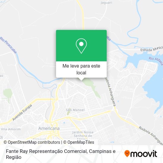 Fante Ray Representação Comercial mapa