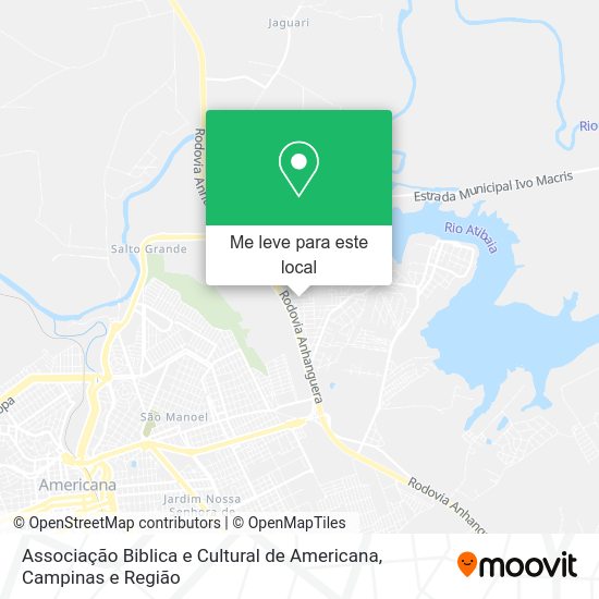 Associação Biblica e Cultural de Americana mapa