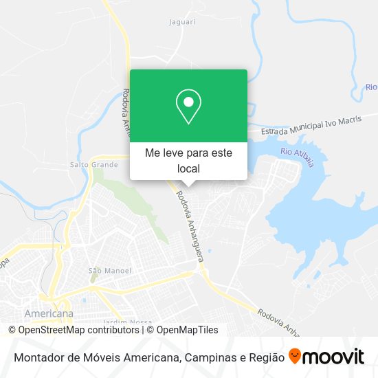 Montador de Móveis Americana mapa