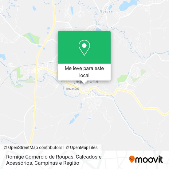 Romige Comercio de Roupas, Calcados e Acessórios mapa
