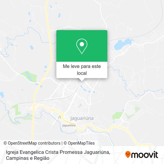 Igreja Evangelica Crista Promessa Jaguariúna mapa