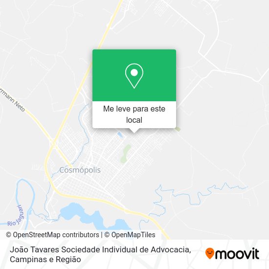 João Tavares Sociedade Individual de Advocacia mapa