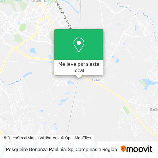 Pesqueiro Bonanza Paulinia, Sp mapa
