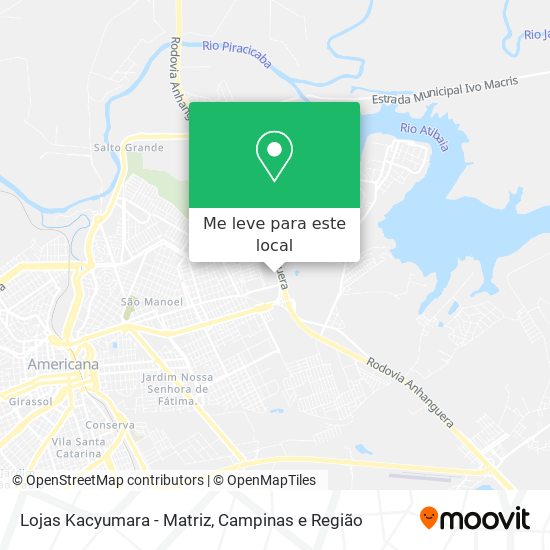 Lojas Kacyumara - Matriz mapa